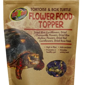 zoo med tortoise box turtle flower food topper.webp